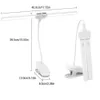 Desk Lamps LED Clip Lamp Rechargeable Lamp Double Head Desk Lamp Flexible Gooseneck USB Charging Clip Lamp Touch Dimming Table Lamps P230412