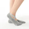 Sports Socks Five Toe Yoga Quick-Dry Open Breathable Anti-Slip Pilates Sock Women Fitness Toeless Half For Ballet Dance