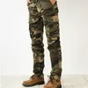 Herrbyxor män 2023 Spring Army Green Fashion Cargo Crotch Jogger Patchwork Man Easy Wash Big Camouflage Trousers 38