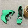 Sandals Fashion Straps Women Thick Sole Platform Shoes Woman Satin Gladiator Sandal Dress Wedges Plus SizeSandals