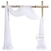 Sheer Curtains Wedding Arch Drape 29 "szeroka 6,5 ​​jardów szyfonowa tkanina zasłaniająca Ceremonia zasłony Odbiór Swag 230412