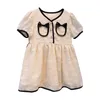 Girl Dresses Toddler Girls Summer Cute Casht Collar A Line Short Short Maniche per 3 abiti floreali 24 mesi Natale