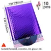 Opakowanie prezentowe 10 colors 10pcs Pack 6x9 '' 180x230 mm aluminiowy metalowa folia bąbelkowa pocztowa CD opakowanie rzęs Wyściełana koperta 335J