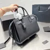 7A Quality Sac YVES Bag Top Cowhide Leather Women Designer Luxury Fashion Shoulder Crossbody Tote Handbag Sac Belt File Purse Wallet 26CM Medium