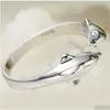 Arts And Crafts Crystal Cute Dolphin Ring Fashion 925 Sterling Sier Plated Rings For Women Party Jewelry Drop Delivery Home Garden Dhalj