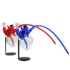 Hookahs YHSWE Silicone Heart Shape Hookah Glass Bong with Stand Holder Smoking Pipe Dab Rig