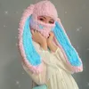 Beanieskull Caps Halloween Balaclava Long Bunny Ears Hat Funny Beanie Hat Balaclava Skallies Beanie Long Ear Hat Bunny Hat Ski Mask 230412