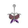 Navelklockknapp ringer D0093 Stberry Belly Ring Red Color Drop Delivery Jewely Body Dhgarden Otakq