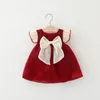 Robes de fille robe de bébé sans manches à gros nœud Costume pour enfants en bas âge