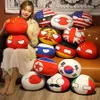 Favor de festa 10cm país bola brinquedo pingente de pelúcia boneca polônia countryball urss eua frança rússia reino unido japão alemanha itália290f