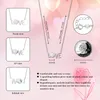 Chaines 925 Collier de chaîne en argent sterling mode Romantic Valentin Day Bijoux Cadeaux pour les femmes Love Pearl Trendy