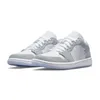 Jumpman 1 Låg basketskor OG 1S Män kvinnor Triple White Shadow Designer University Blue UNC Black Bred Toe Light Smoky Grey Mens Trainers Sneakers 36-47 EUR