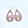 Dangle Earrings Laser Cut The Easter Eggs Osterei Wood Teardrop Drop For Women Bonus Gifts Jewelry