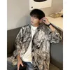 Мужские повседневные рубашки, блузка с мраморным узором, модная брендовая свободная куртка с длинными рукавами, уличная одежда, Harajuku, мужской отворот, S-XXL