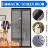 Sheer Curtains Punch-free Magnetic Mosquito Net Anti Bug Fly Door Mesh Automatic Closing Screen for Patio Balcony Sliding s 230412