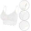 Yoga Outfit Mulheres 5 PC Bralette Esporte Acolchoado Lace Bandeau Bra Tube Top com alças e almofadas removíveis para respirável