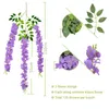 Wisteria Wedding Decor 110cm 75cm 6 couleurs Guirlandes de fleurs décoratives artificielles pour la fête de mariage Accueil DHL Free ship