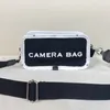 Canvas Camera Bag Traveller Tote Bag Crossbody Handtasche Damen Square Wallet Plain Abnehmbarer Breiter Riemen Umhängetaschen Classic Letter Printing Silver Metal