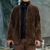 Мужские куртки Top Street Brown Coat Trend Trend Trend Woolen Jacket 2023 Средний возраст мужская одежда личность корейская