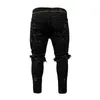 Heren jeans heren jeans stretch vernietigde gescheurde verfpunt ontwerp mode enkel rits zipper skinny jeans voor mannen 230412