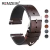 İzle Bantlar El Yapımı Retro Kırmızı Kahverengi Deri İzle Grup Hızlı Bırakma Boşaltma Calfskin Saat Kayışı Bilezik 18mm 20mm 22mm Saat Aksesuarları 230411