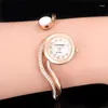 Armbandsur Luxury Lady Wrist Watch Armband Femme Women Quartz Watches Ladies Crystal Lover Montre Luxe Clock