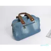 Designer-Casual Tote Bag Light Blue Denim Handbags Female Jeans Shoulder Bag with Long Straps