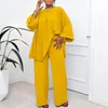 Ropa étnica Conjunto de dos piezas Mujeres Chándal Ropa de otoño Elegante Africano para fiesta casual Tops de manga larga Pantalones Trajes Trajes