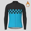 Racingjackor rutiga flagga män vinter termisk fleece cykeltröja långärmad cykel mtb kappa vägcykel sportkläder