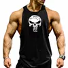 Heren tanktops schedel kapitein gym katoen singlets canotte bodybuilding stringer stringer top super man fitness shirt spier jongens mouwloze top 230412