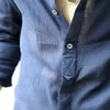 Camicie casual da uomo Zecmos Camicie di lino in cotone Camicia bianca estiva da uomo Camicie da gentiluomo sociale Camicia casual ultra sottile da uomo Abbigliamento moda britannico W0410