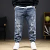 Heren jeans groot formaat heren winterjeans heren stretch elastische heren hoge taille plus size aperture jeans 8xl 7xl traan jeans 230412