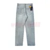 Mens Jeans Ripped Men Womens Streetwear Jeans Denim Pants Man Casual Hip Hop dragkedja byxor för manlig stretchbyxa