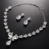 Ketting oorbellen set Ca647 Fashion Butterfly Rhinestones Bridal Jewelry Wedding Crystal Half22