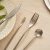 Dinnerware Sets Steak Cutlery Creative Household Western Art Stainless Steel Tableware Dessert Delicate Couverts De Table KC50TZ