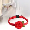 Dog Apparel Pet Collar Flower Ornament Wear Resistant Polyester Mini Bell Style Solid Jewelry For Home
