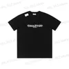Męskie koszulki Hip Hop High Street haftowa liter MM MĘŻCZYZNA Kobieta Para luźna okrągła szyja krótki rękaw Trendy styl T230412