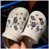 Chaussures Pièces Accessoires Violet Diamant Charmes Diy Mignon Enfants Boucle Pantoufle Xmas Party Fit Croc Décoration Cadeaux Bracelets Jouet Drop Dhwvz