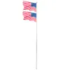 Banner Flags 2025Ft Height Solemn Outdoor Decoration Sectional Halyard Pole US America Flag Flagpole Kit Aluminum 230412
