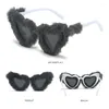 Sunglasses Plush Frame Heart Shape Lens Small Adult Carnivals Spring Summer Camping Travel