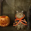 Kedi Kostümleri Kostüm Kitten Köpek Giysileri Yarasa Desen Ploak Şekli Cadılar Bayramı Kabak Köpek için