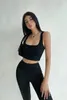 Camisoles Tanks tvvvvvvvin Basic Solid Square Neck Sports Top top Mulher Tampa curta Feminina Tampa Krohn Top U2FR 230412