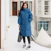 2023 Winter down Cotton Jacket Women's Long below the Knee Loose plus Size Cotton-Padded Coat Thickened New Cotton-Padded Coat Bread Coat