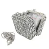 Вечерние сумки Crystal Women Bag Metal Box Clutch Wedding Bridal Diamond Minaudiere Mini Minibags Ladies Party кошельки 230412