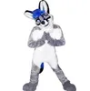 Halloween longue fourrure Husky Fox mascotte Costume taille adulte dessin animé thème personnage carnaval hommes femmes robe de noël fantaisie performance robe de soirée