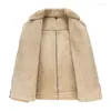 Herrenjacken Herren Winter Lederjacke Mode Fleece Warm Halten Übergroße Windjacke Mantel Lässig Winddicht Für