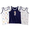 T-Shirts 3pcsLot Jungen Mädchen Sommer Unterhemd Singlet Shirts Kinder Dino Einhorn Baumwolle T-Shirt Top Camisoles Unterwäsche Tanks Größe 90155 230412