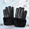 Gloves designer gloves luxury gloves designer Solid colour letter leather design gloves warm Waterproof cycling padded warmth women gloves Christmas gift style