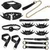 Bondage 10 pezzi a forma di farfalla nero rosso BDSM vestito SM Set in pelle alternativa uomo donna flirtare gioco benda frusta giocattoli del sesso