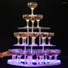 Wine Glasses Champagne Tower Cups For Wedding Party Thickened Acrylic Cup Goblet Celebration Opening Bar Accessor